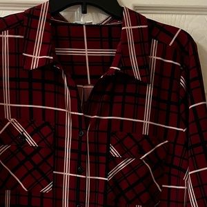 Blouse Maroon button down